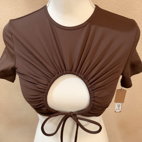 SKIMS Recycled Swim Ruched T-Shirt size S - Picture 3 of 6